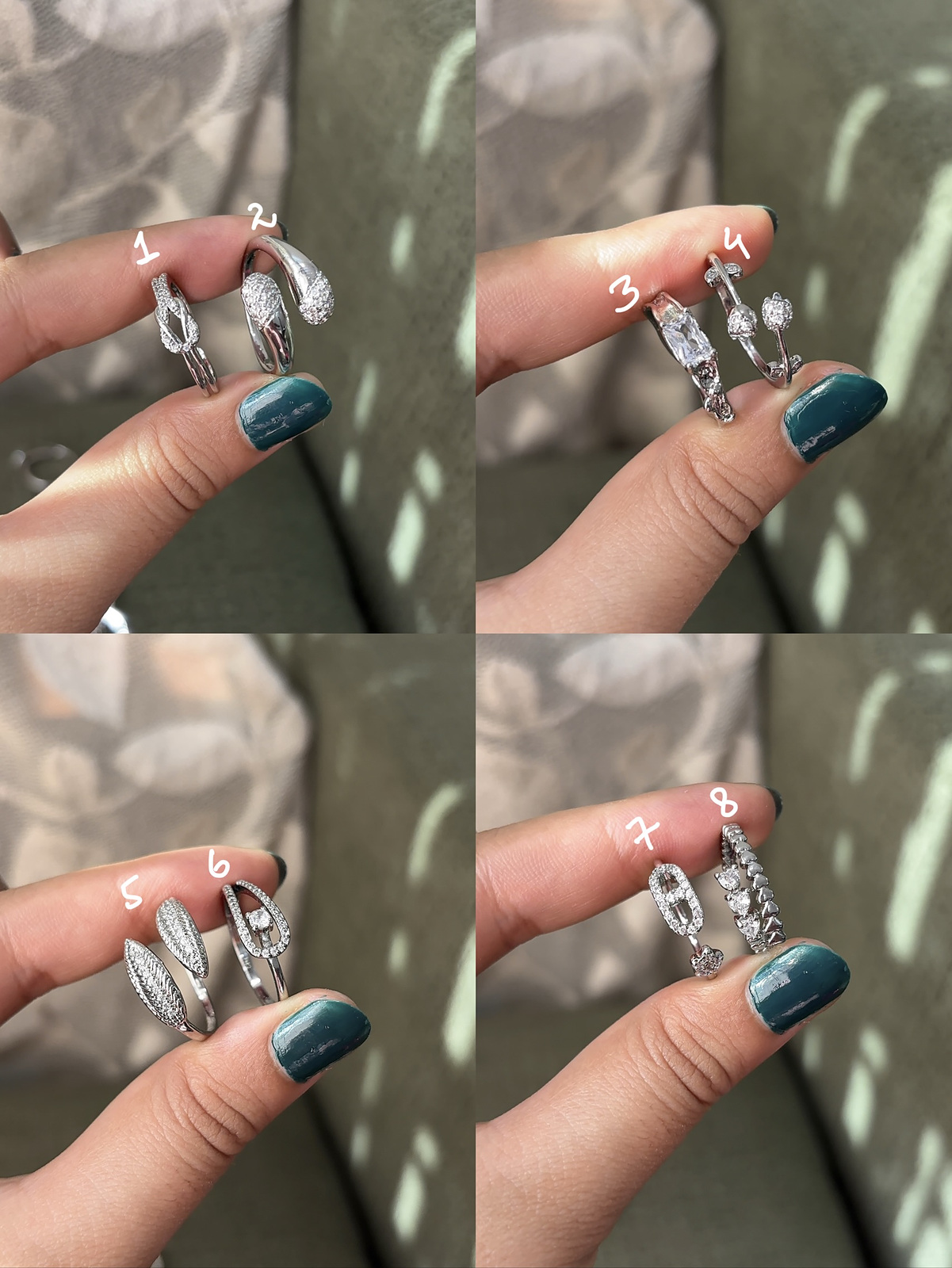 Adjustable Silver Rings collection