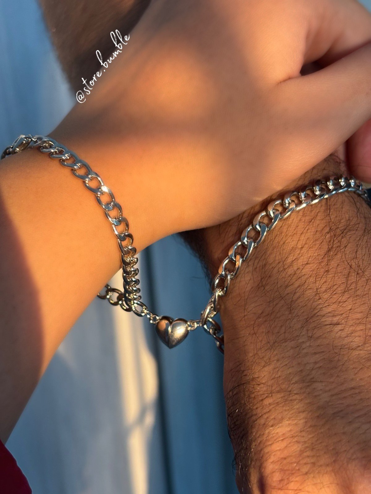Couple Megnatic Chain Bracelet (pair)