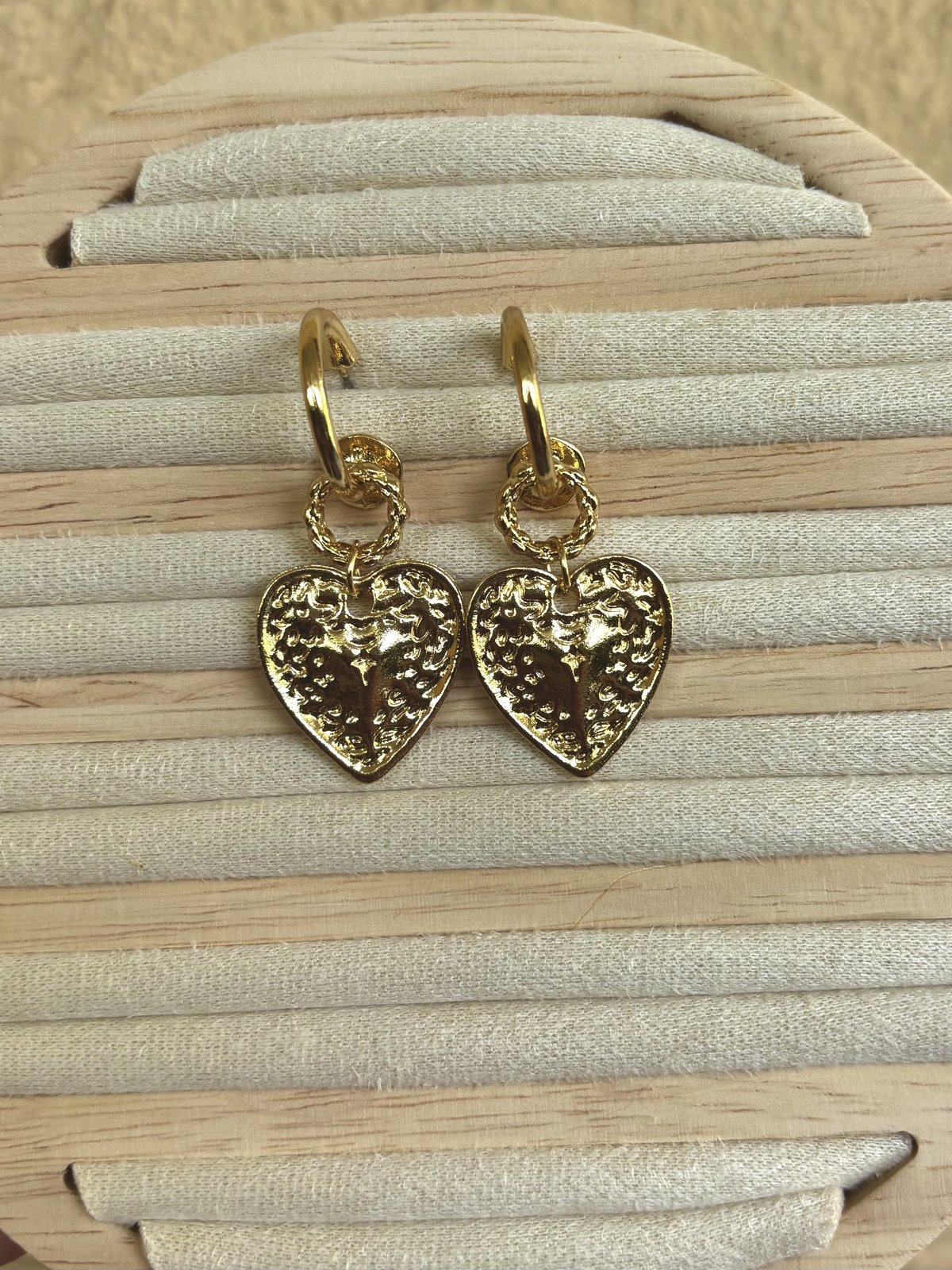Hammered Heart Earrings