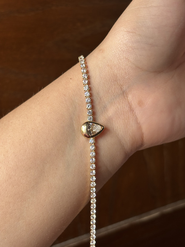 Pear Drop Tennis Bracelet