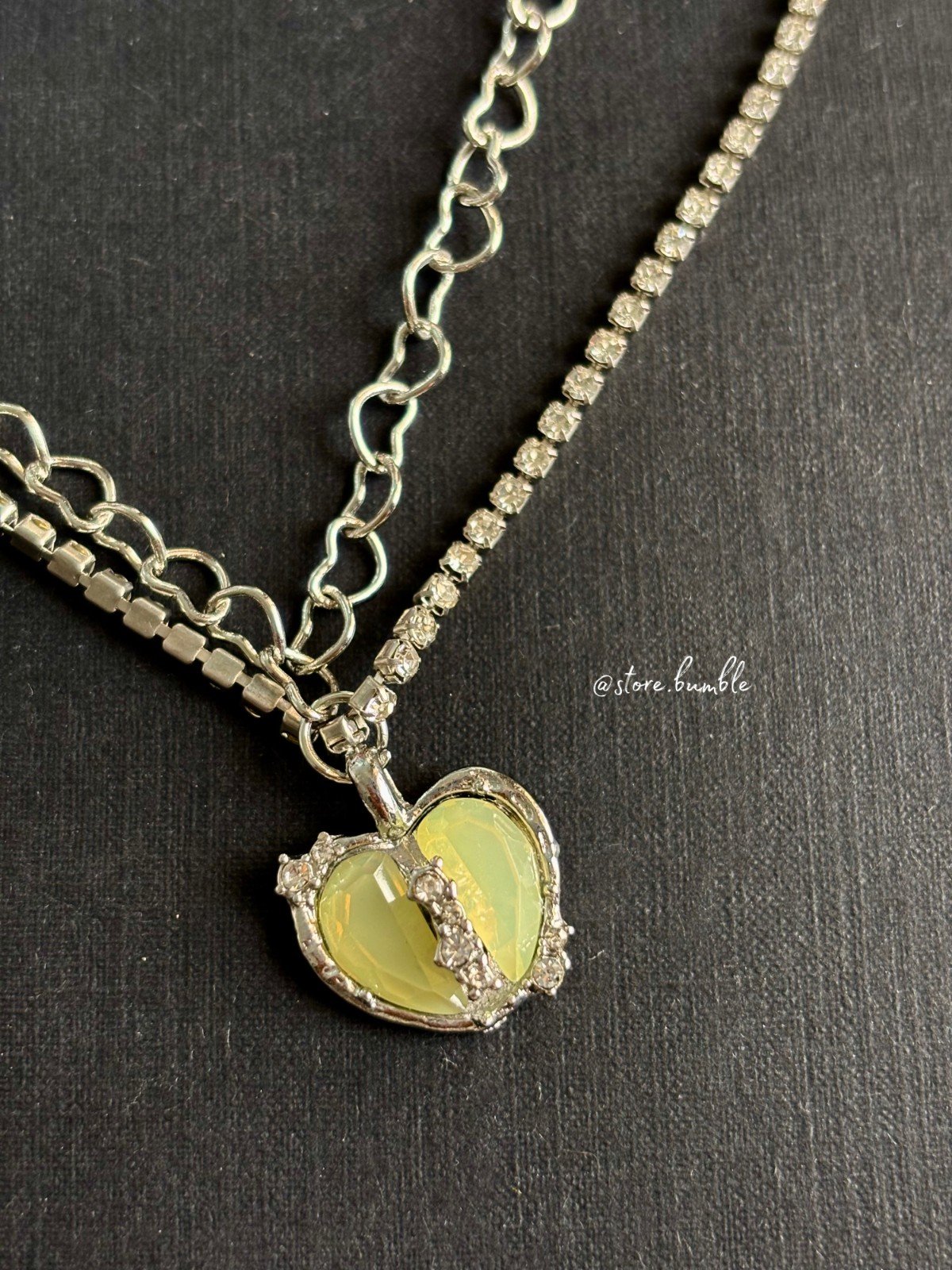 Opal Heart Necklace
