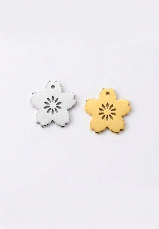Cherry Blossom Charm (stainless steel)