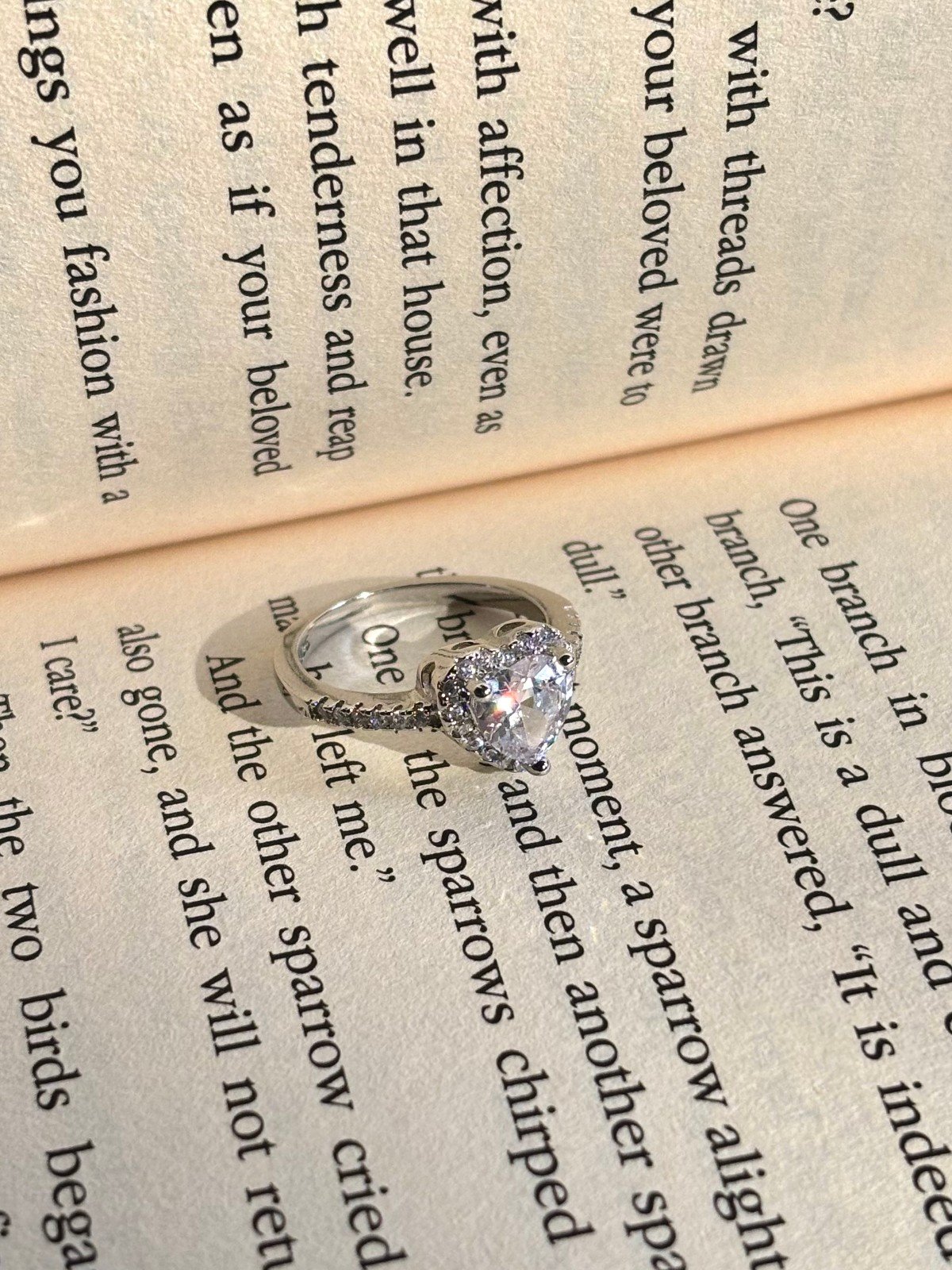 Diamond Heart Ring (S925)
