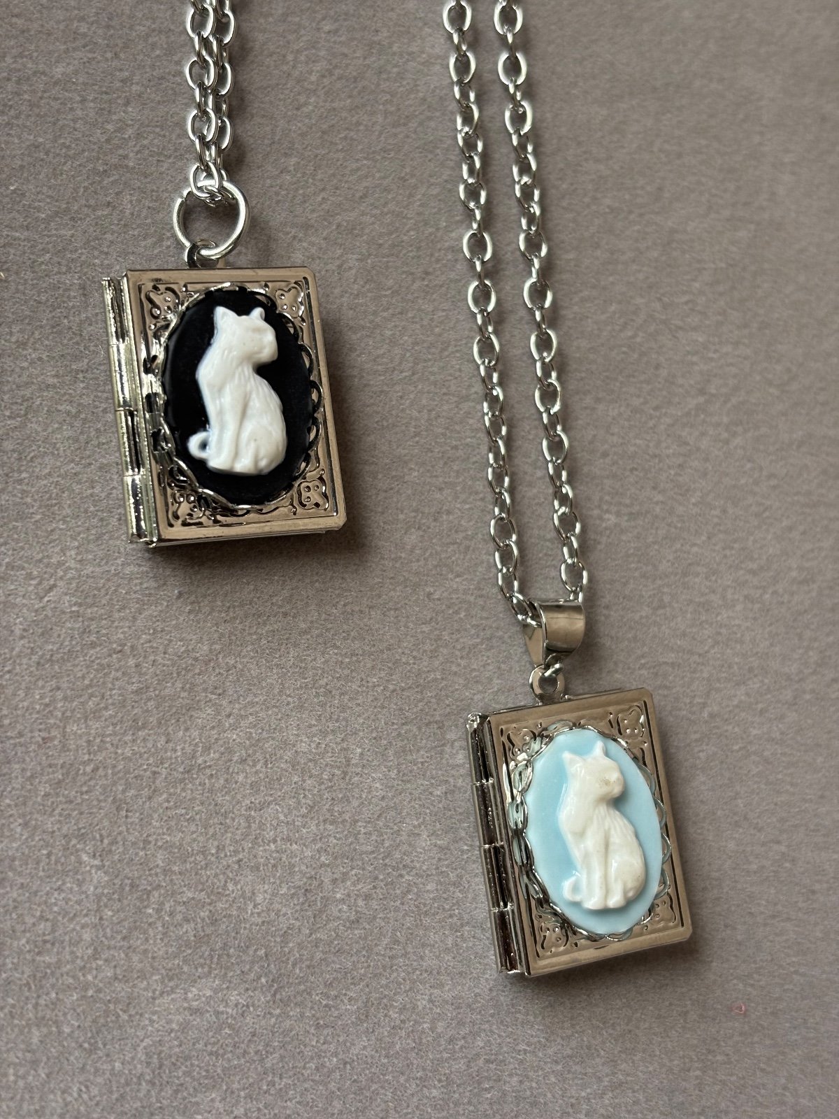 Cat book locket