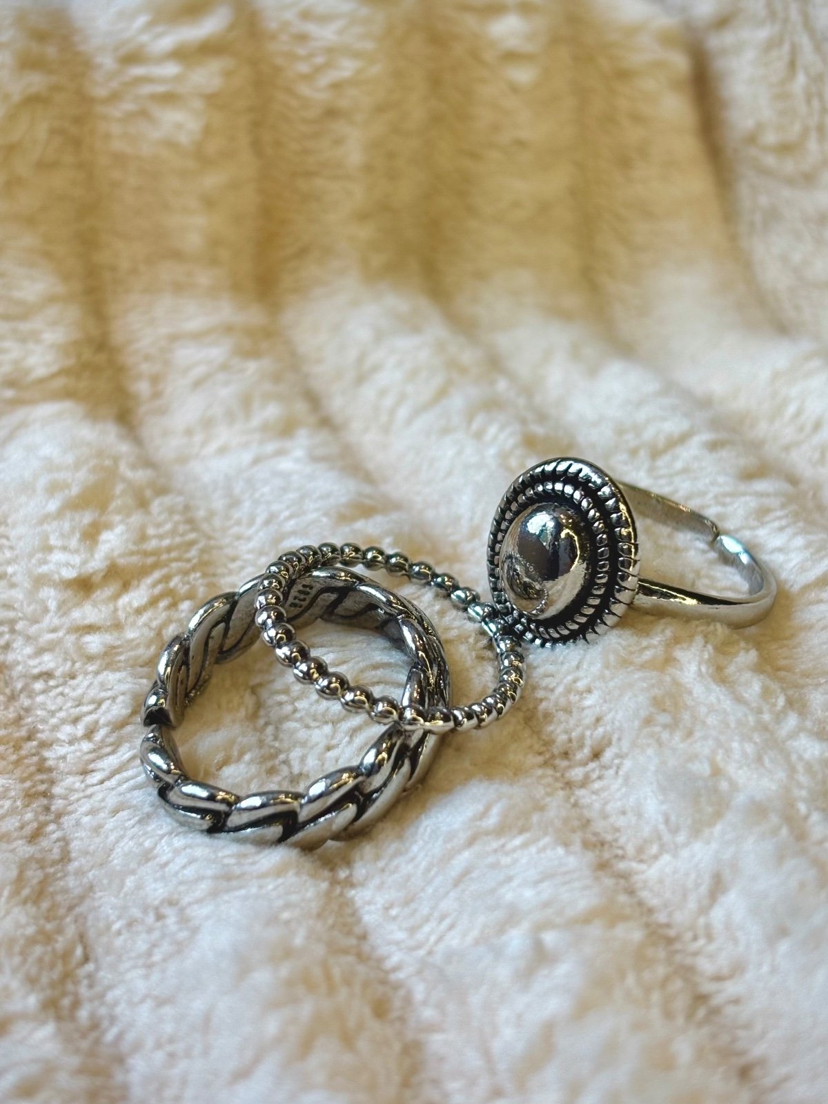 Vintage Silver Stacking Ring Set