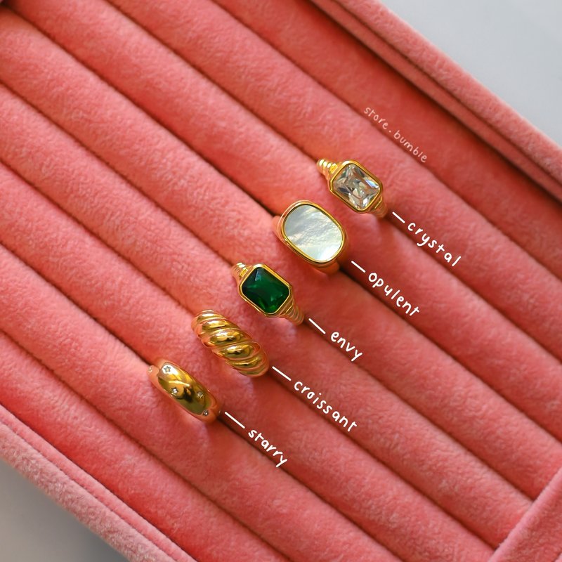 Golden Glory Rings Collection (Stainless Steel)