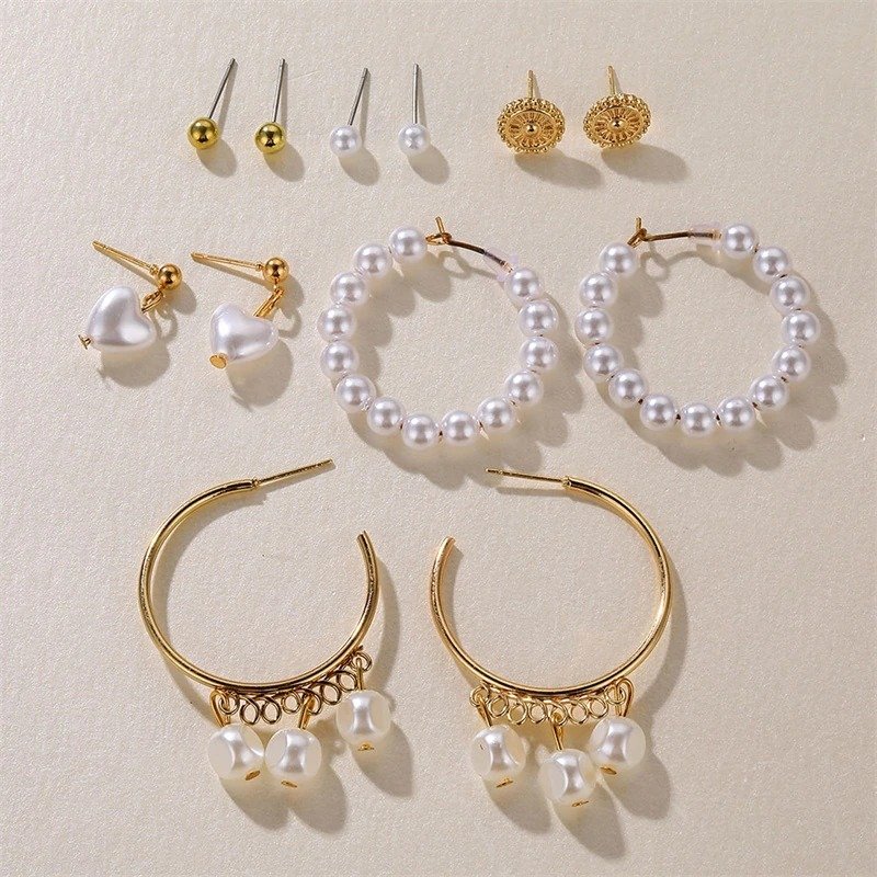Pearl Hoops Set