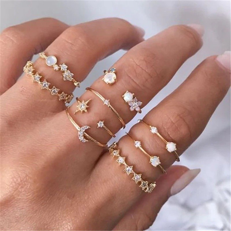 Moon Ring Set