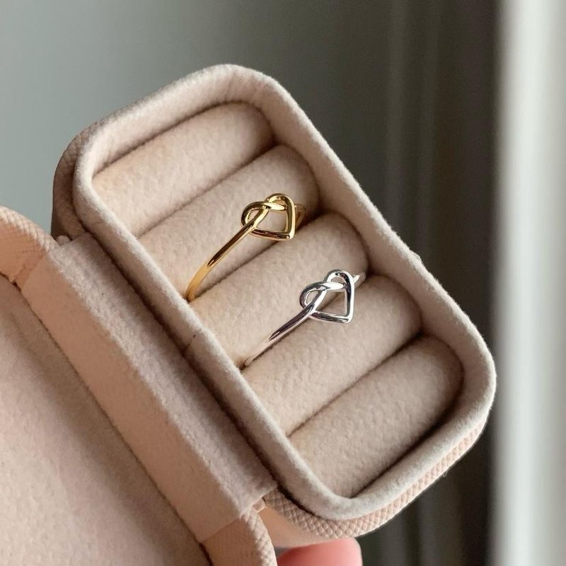 Knotted Heart Ring (Stainless Steel)