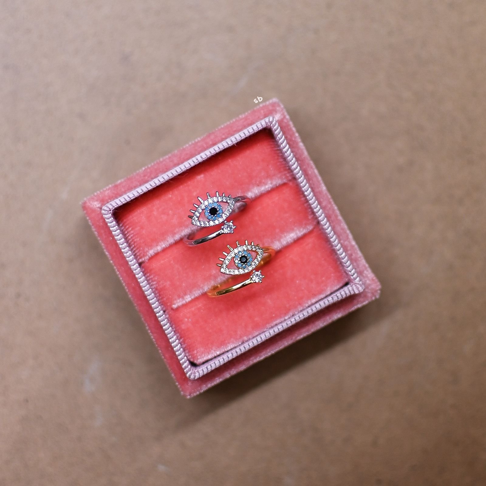 Baby Blue Eye Ring (Stainless Steel)
