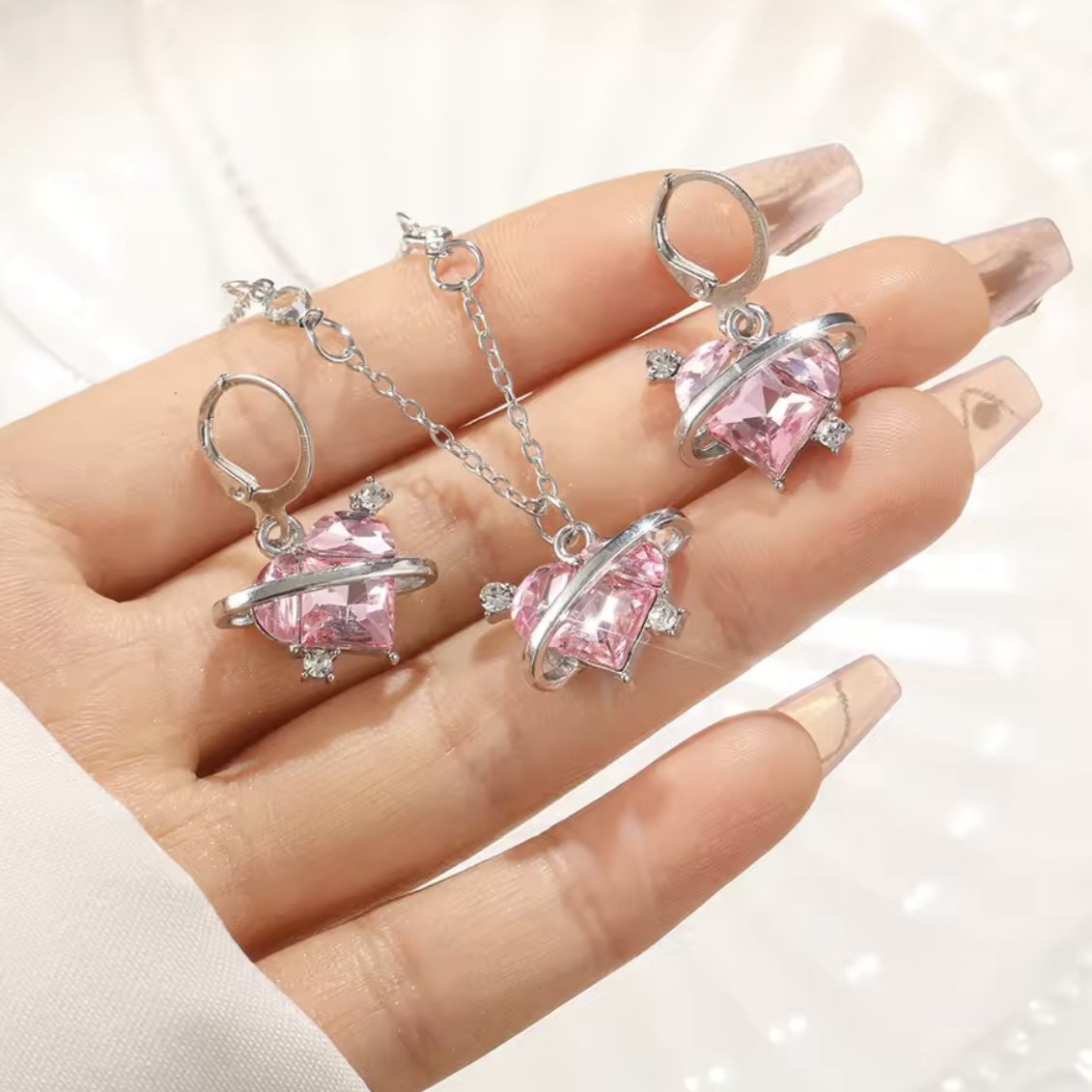 Glitz Pink Heart Set