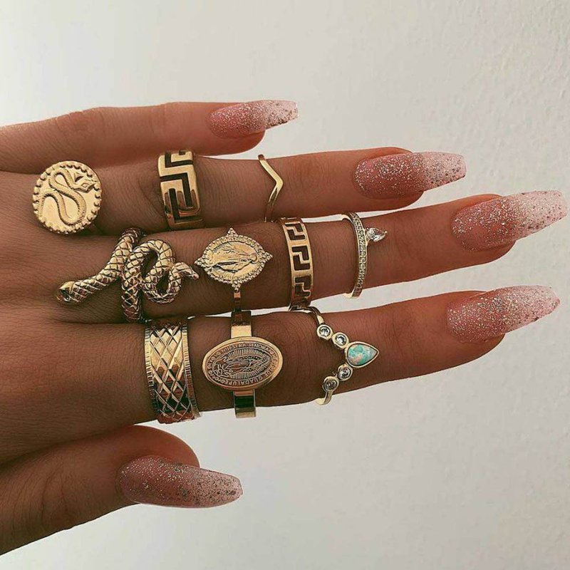 Snake Rings Set