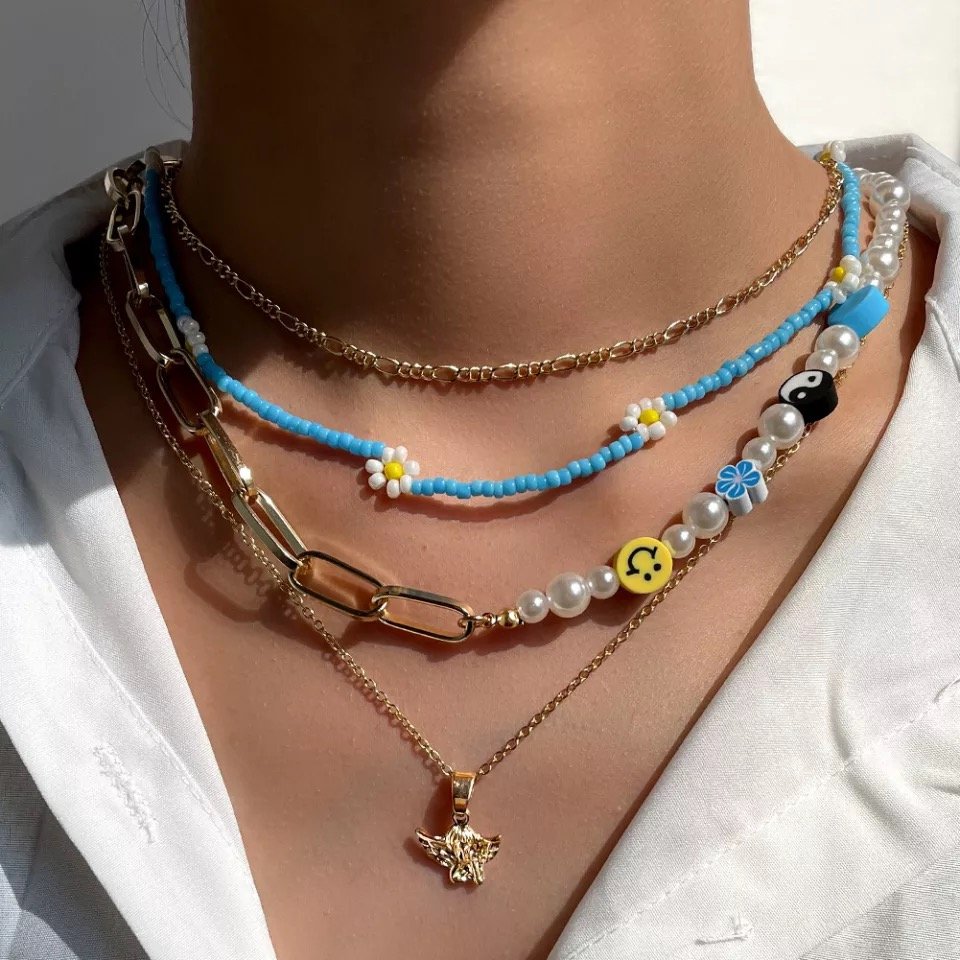 Blue Baby Y2K Necklace Collection