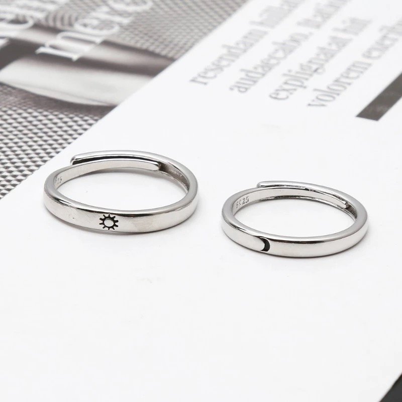 Sun &amp; Moon Couples Ring Set