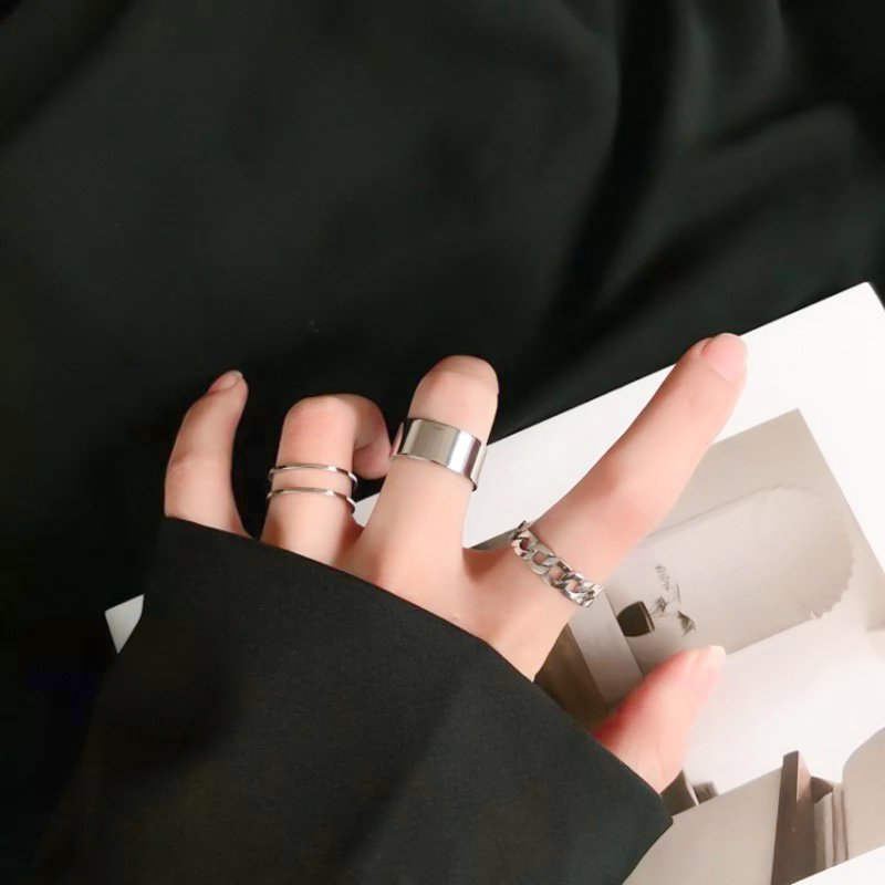 Korean Minimalist Rings Set