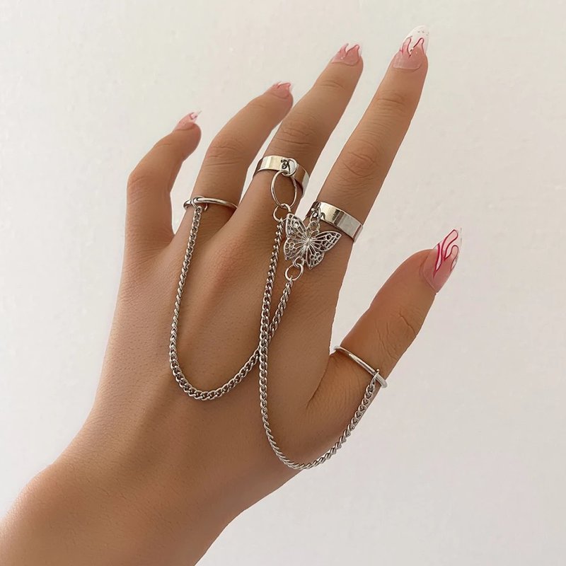 Double Butterfly Chain Rings (Set of 2)