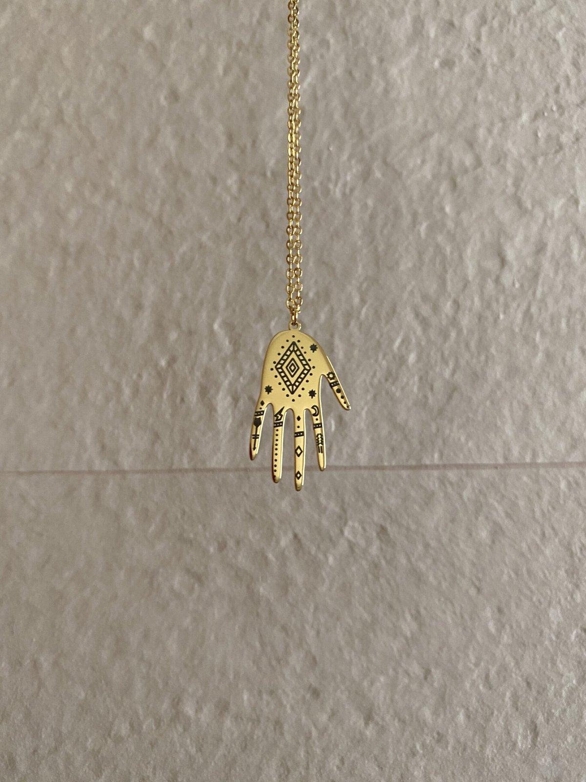 Henna Hand Necklace (Stainless Steel)