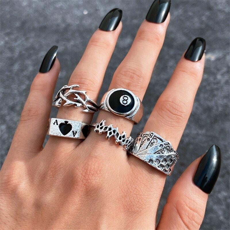 Ace of Spades Rings Set