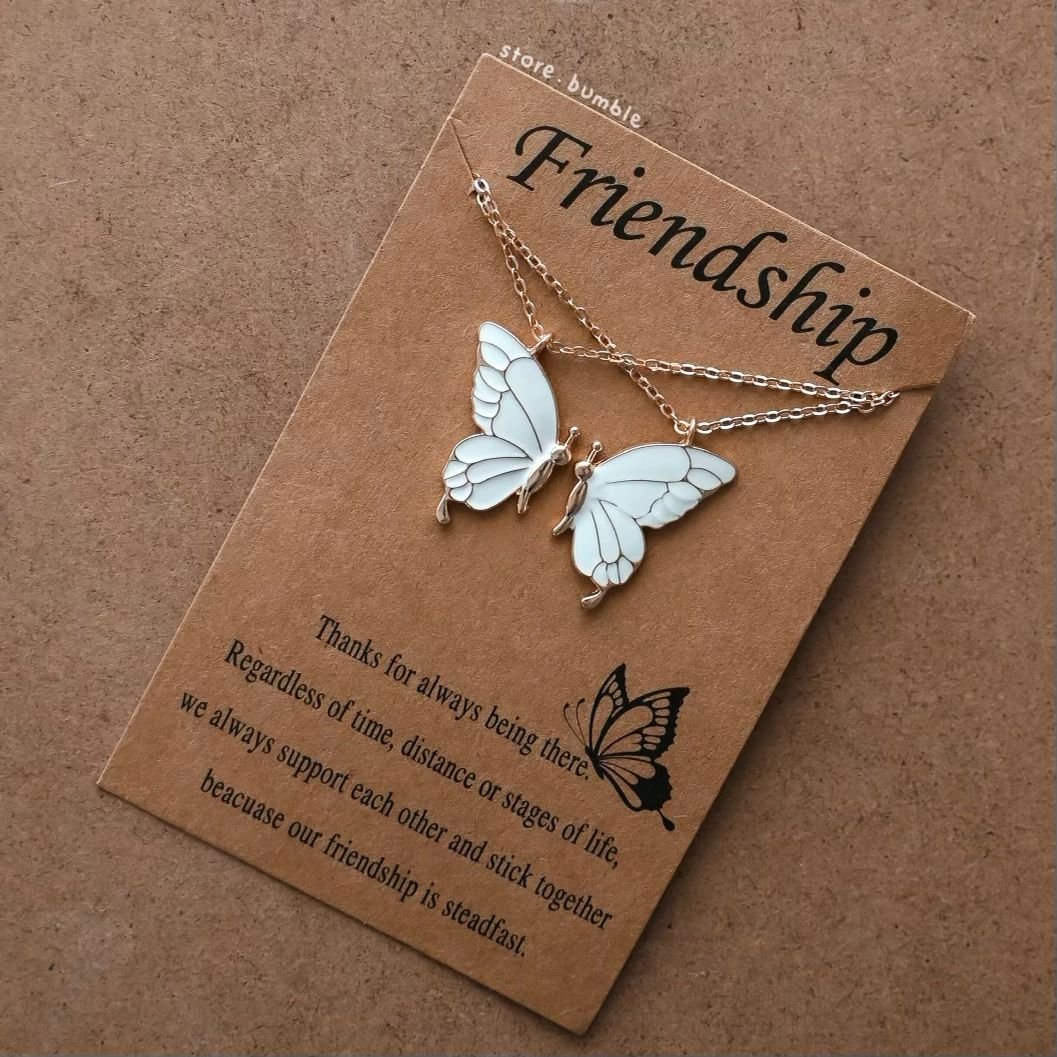 Flutter Friendship Necklaces (Set of 2)